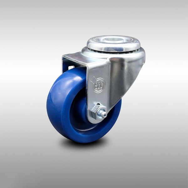 3 Inch SS Solid Polyurethane Wheel Swivel Bolt Hole Caster